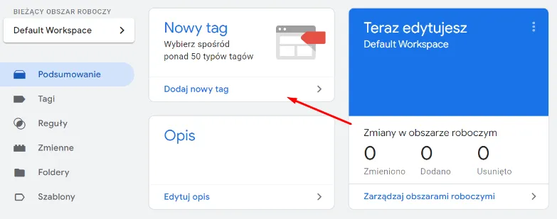 tworzenie tagów w GTM