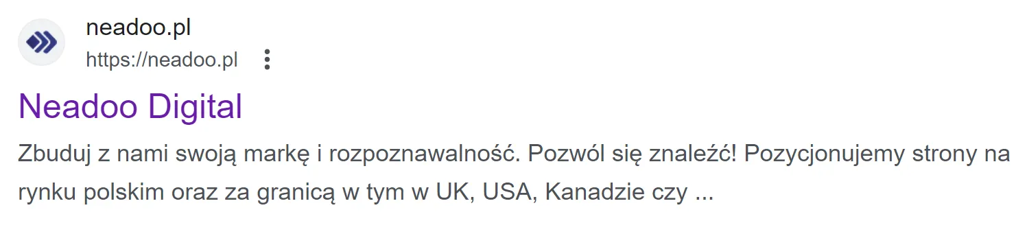 Meta tytuł i opis strony